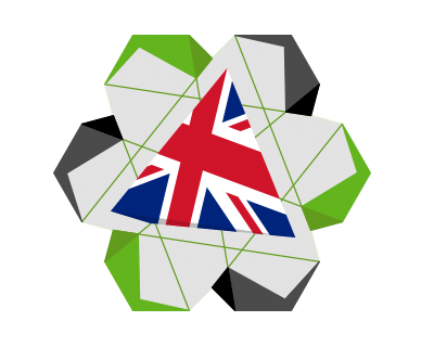 Logo with British flag for the Green Belt to Black Belt training